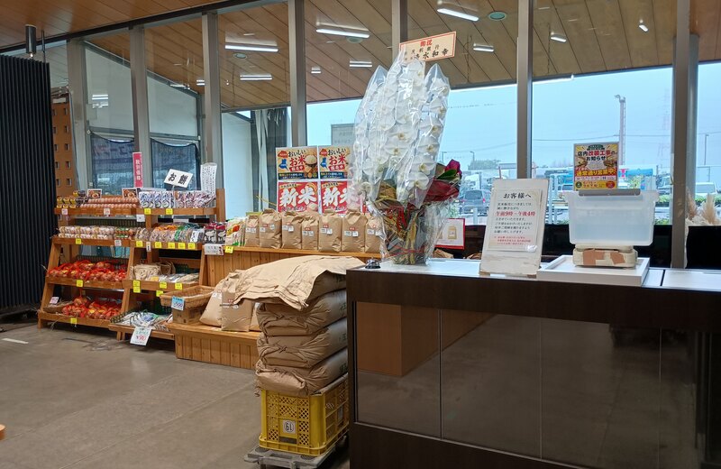 道の駅庄和 売場の様子
