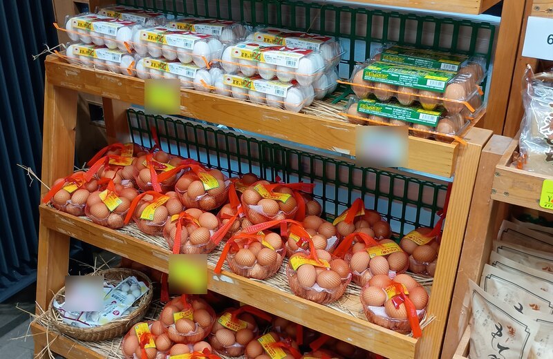 道の駅庄和 売場の様子
